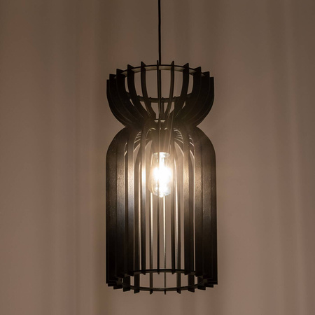 Lampa wisząca KYMI BLACK A szer. 26 cm E27| czarny