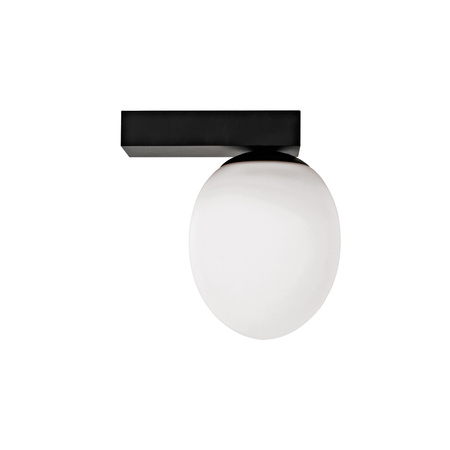 Lampa ścienna do łazienki ICE EGG C G9 25W wys. 19cm | czarny