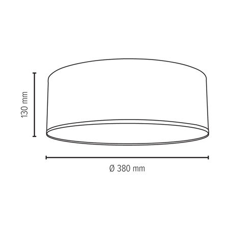 Lampa Sufitowa Josefina 1xLED Zintegrowana 1650lm 2700K 18W Biały Metal/Antracytowy Klosz Tkaniny 4783802