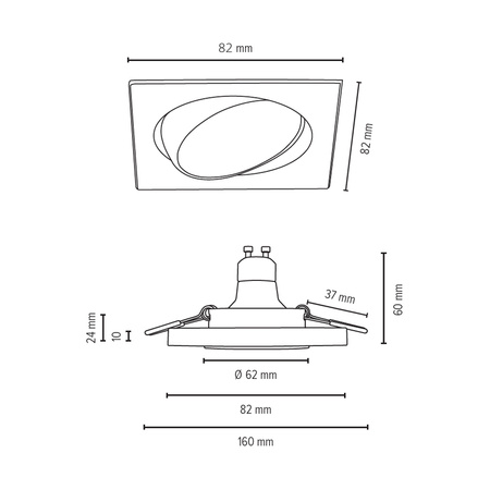 Cristaldream Zestaw opraw typu Downlight 3xGU10 Max.50W Patyna Metal 23050311