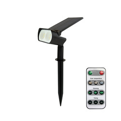 Lampa solarna reflektor OCULUS SOLARIS wys. cał. 29cm 2W LED barwa zmienna | czarny