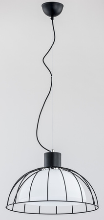 Lampa wisząca ALFA BONNY CZARNO-BIAŁA 1xE27 41cm | 60466