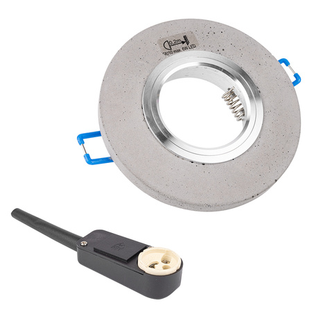 Okrągły Downlight Vitar 1xLED GU10 Max.6W Szary Beton