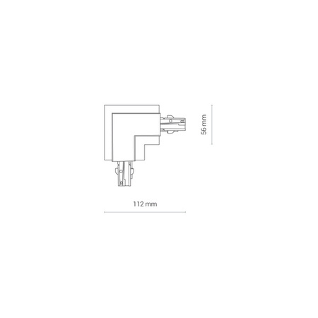 Łącznik kątowy CTLS RECESSED POWER L CONNECTOR LEFT L-L  8683 8683