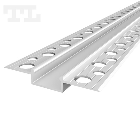 Profil LED GK6-3 podtynkowy 200cm szer. 15mm | do osłonek C1/C4 | Srebrny