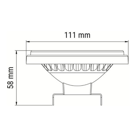 Żarówka PerfectColor 12V AR111 COB G53 15W ciepła 3000K | czarny