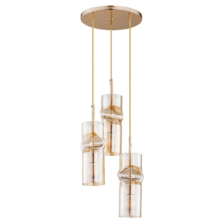 Lampa wisząca ALFA KAPRIS ZŁOTA 3xE27 32cm | 61015