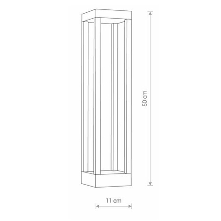 Lampa zewnętrzna słupek STRUCTURE LED IP54 | czarny 8145