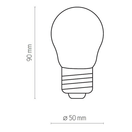 Żarówka dekoracyjna E27 BULB LED 3574 2W barwa ciepła 2700K bursztynowa 3574