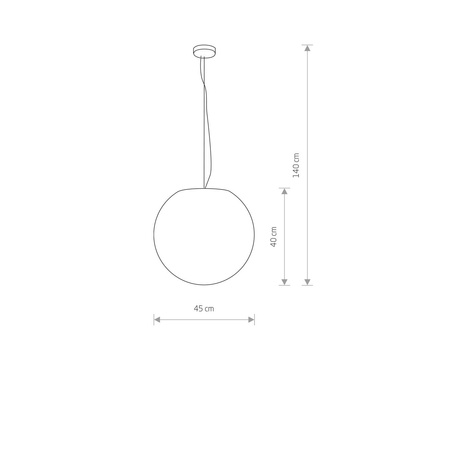 Wisząca kula na taras CUMULUS M 45cm 9715
