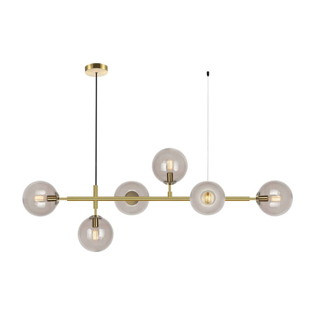 Lampa wisząca ALISA, złoty/transparentny, 6x40W E14