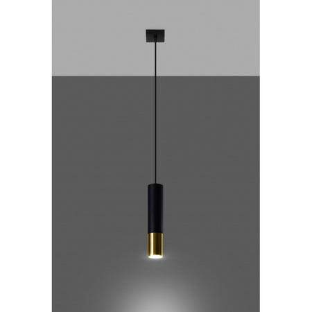 Lampa wisząca LOOPEZ 1 SL.0952 czarny/złoty 1xGU10