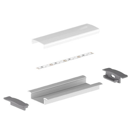 Profil LED P14-1 wpuszczany 200cm szer. 29mm | do osłonek C2 | czarny