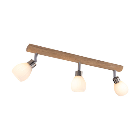 Lampa sufitowa Kira w zestawie 3xG9 LED 300lm 2700K 3W Dąb Olejowany/Metal Satyna/Szkło Białe 2037417320993