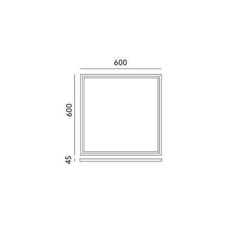 Natynkowa ramka do panelu LED 60x60 KLIK biała