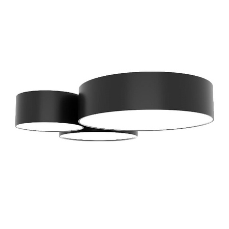 Plafon Arena 45 trzy punktowy stal czarny PVC 15W LED, SL.0124