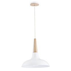 Lampa wisząca ALFA DORO BIAŁA 1xE27 40cm | 60005