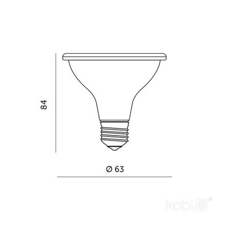 Żarówka do roślin LED PLANTY B 7W E27 1200K czarna Kobi Design