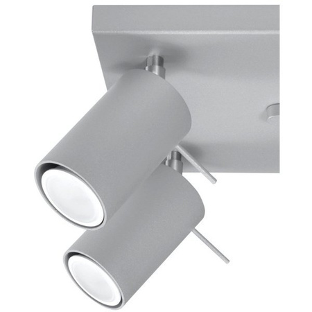 Plafon RING 4 punktowy Stal kolor szary 40W, SL.0452