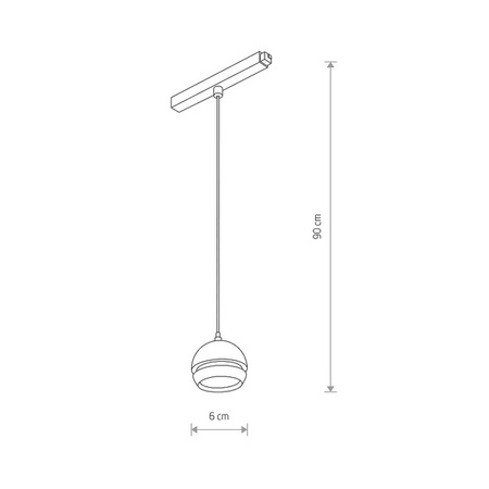 Lampa wisząca SLOT LED szer. 6cm 5W 4000K do szynoprzewodów magnetycznych LVM | czarny