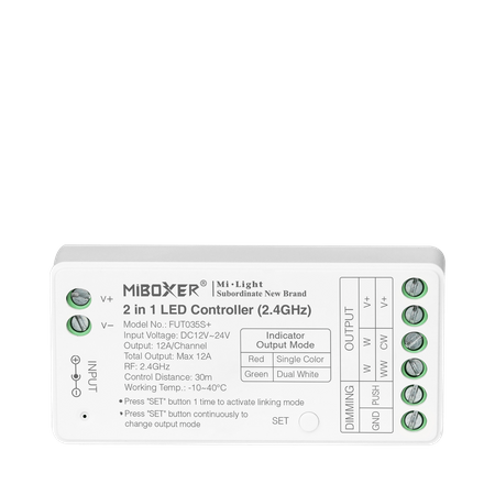 Sterownik LED 2.4GHz 2w1 12V-24VDC 12A | MONO CCT