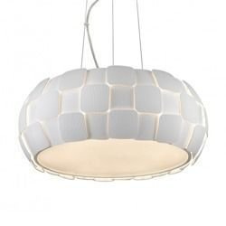 Lampa wisząca nad stół, do salonu biała ambient Zuma Line SOLE śr.46cm 5xE27