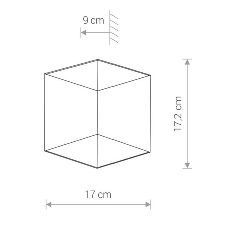 Kinkiet TRIANGLES LED zewnętrzny IP54 3000K łazienka | czarny 8142