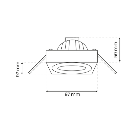 Oprawa wpuszczana Nusa Square, ML0046, czarna, 1x8W GU10