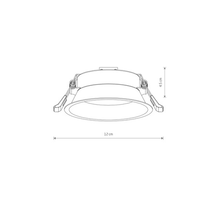 Oprawa podtynkowa DOWNLIGHT UNO M BLACK szer. 12cm GX53 | czarny 10843