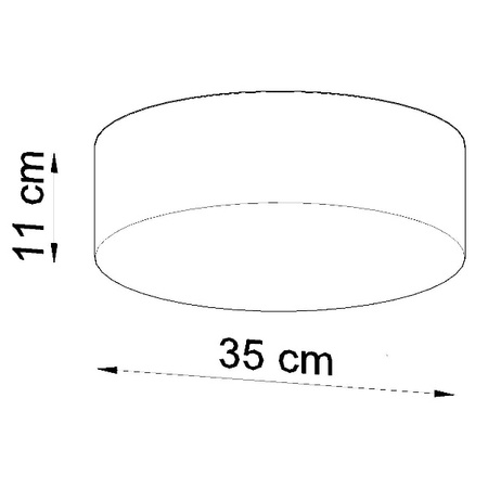 Plafon Arena 45 trzy punktowy stal czarny PVC 15W LED, SL.0124