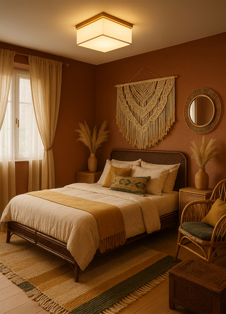 Lampa Sufitowa Vertiga 4xE27 Max.25W Dąb Olejowany/Szary Klosz Tkaniny 34522474