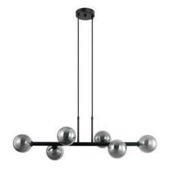Lampa wisząca OLBIA dł. 92cm 6xG9 | czarny