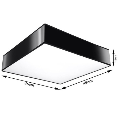 Plafon Sollux HORUS 45 Lampa sufitowa PVC, Stal, czarny 3 x15W LED, SL.0139