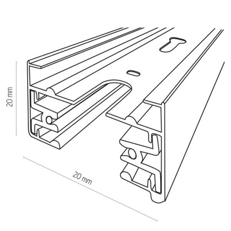 Szyna montażowa TRACER CONNECTORS 4143 2metry czarna