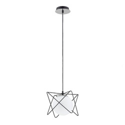 Lampa wisząca ALFA SAGITO TRACK CZARNO-BIAŁA 1xE14 20cm | 60926