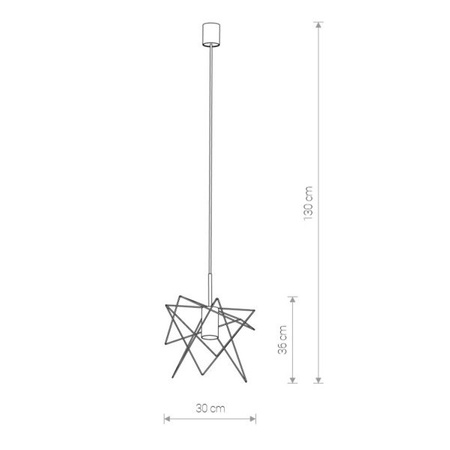 Lampa wisząca GSTAR śr. 30cm GU10 | czarny