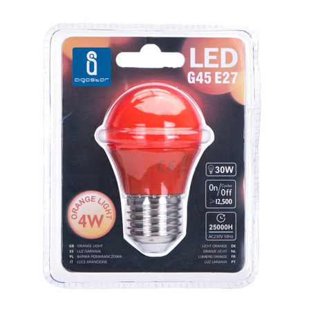 Żarówka do girlandy LED A5 G45 4W kąt 230 | pomarańczowy
