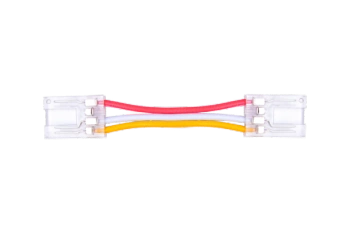 Złącze taśmy LED 10mm z przewodem dwustronne transparentne 3pin 3.5A