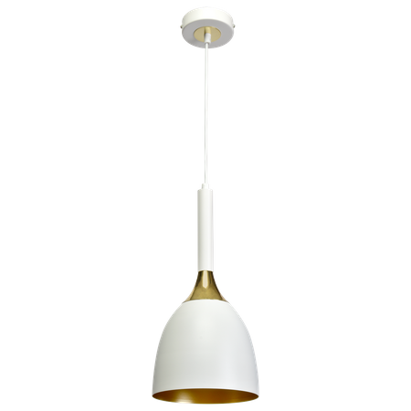 Nowoczesna lampa wisząca CLARK WHITE/GOLD 1xE27 MLP6219