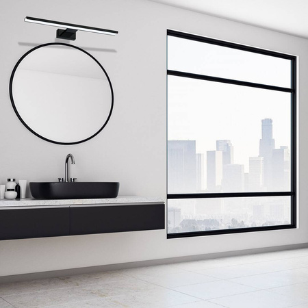 Kinkiet nad lustro do łazienki SHINE LED BLACK 13,8W 60cm | czarny