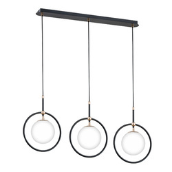 Lampa wisząca ALFA AKIRA CZARNO-BIAŁA 3xE14 80cm | 62207
