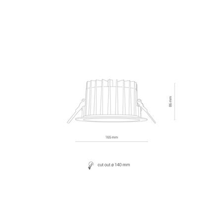 Downlight lampa sufitowa wpuszczana KEA 30W LED 3000K IP44 | biała