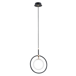 Lampa wisząca ALFA AKIRA CZARNO-BIAŁA 1xE14 24cm | 60928