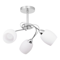 Lampa sufitowa Pisa 3xE27 Max.60W Chromowany metal/Białe szkło 8280328