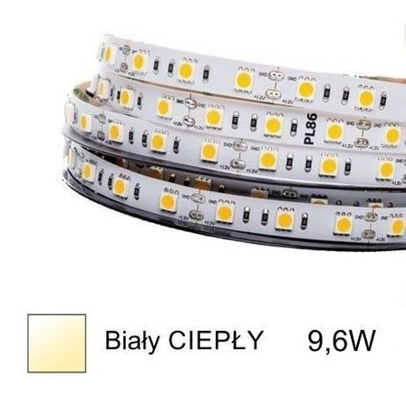 Prof taśma 3528 LED 9.6W ciepła 3000K odcinek 1m