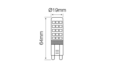 Żarówka Led G9 8W ciepła 2700K