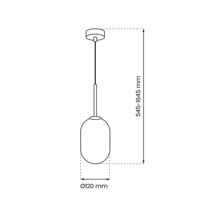 Lampa wisząca ALIAS BLACK 1xE14 fi 120