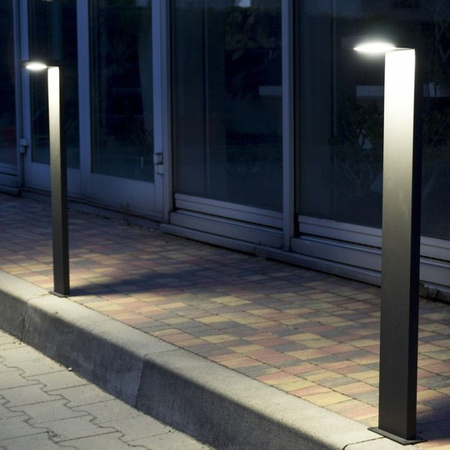 Lampa stojąca zewnętrzna na podjazd 58cm KARO KR-580 | ciemny popiel