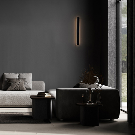 Kinkiet Bodo 60 cm czarny IP54 LED CCT