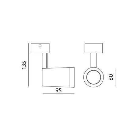 Oprawa natynkowa NUUK wys. 13,5 GU10 35W | czarny